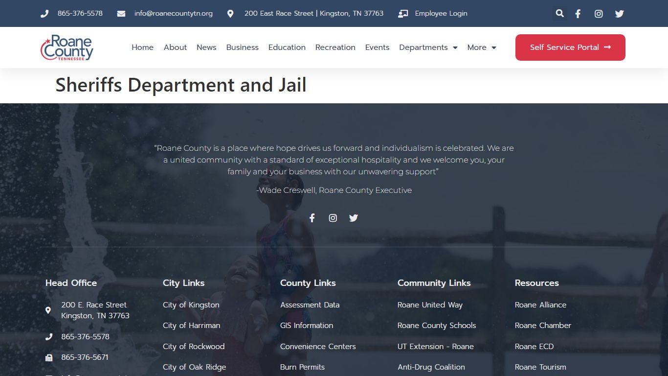 Sheriffs Department and Jail - Roane County Government